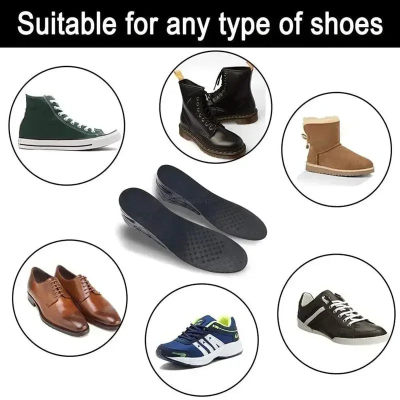 Adjustable Height Increase Insoles 3-9cm Air Shoe Cushion Insert Invisible Variable Insole for Men And Women Taller Support Pad
