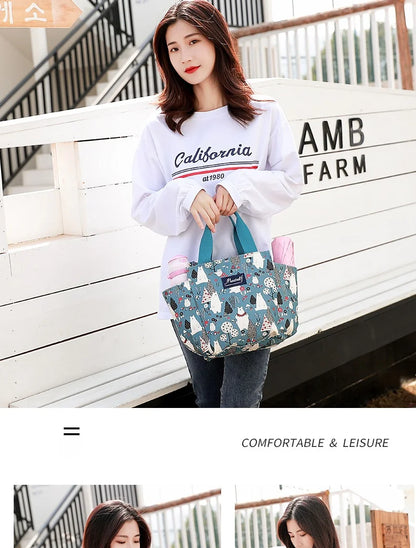 Rilibegan Lunch Bags Handbag Picnic Lunch Bags Bento Box For Family Outdoor Leisure Park Lunch Bag Big Capacity Family Lunch Bag
