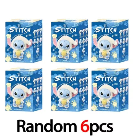 HOT Stitch Eat Something Before Sleep Series Blind Box Plush Vinyl Toys Cute Doll Labu V3 Mystery Box Bag Pendant Decor Gift