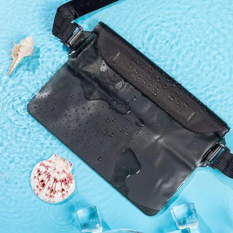 3-Layer High Waterproof Sealing Phone Dry Bag - Large Size Transparent Underwater Pouch for iPhone Mobile Phone