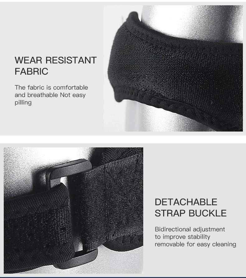 1 Piece Knee Patellar Tendon Knee Support Strape Brace Adjustable Shock Absorption Compression Knee Pad Sleeve for Basketball
