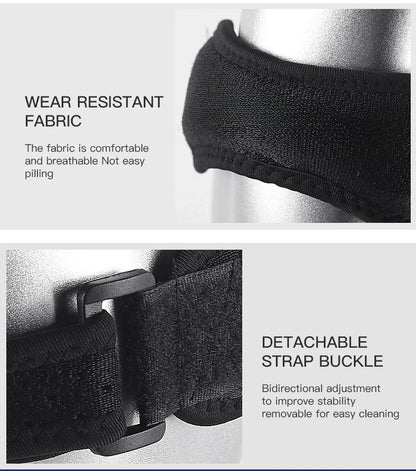 1 Piece Knee Patellar Tendon Knee Support Strape Brace Adjustable Shock Absorption Compression Knee Pad Sleeve for Basketball