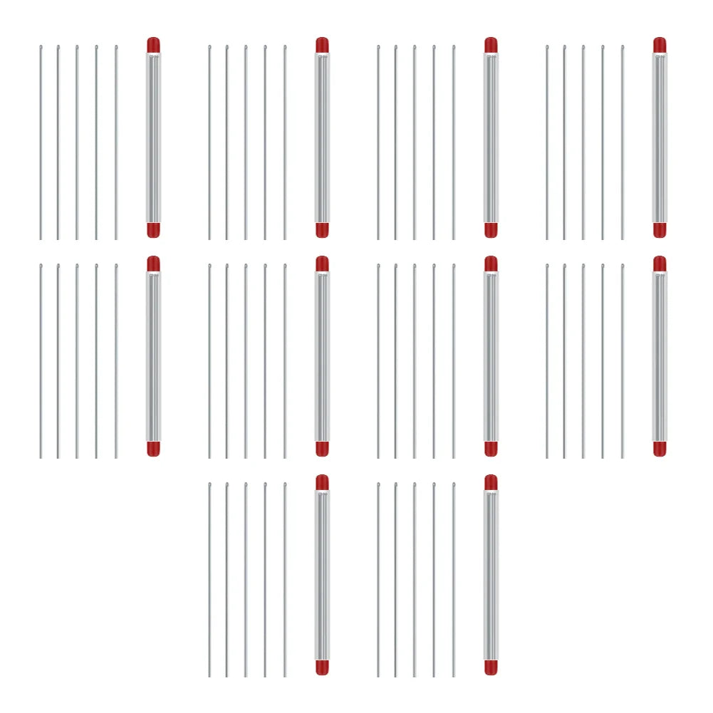5-20Pcs Earthworm Hooking Needle Stainless Steel Earthworm Gas Needle Portable Hollow Fishing Worm Penetrating Driller Fish Tool
