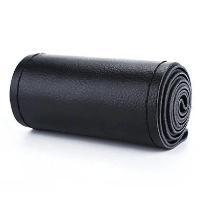 DIY Soft Fiber Leather Steering Wheel Covers Universal braid Car steering-wheel With Needles And Thread Interior accessories
