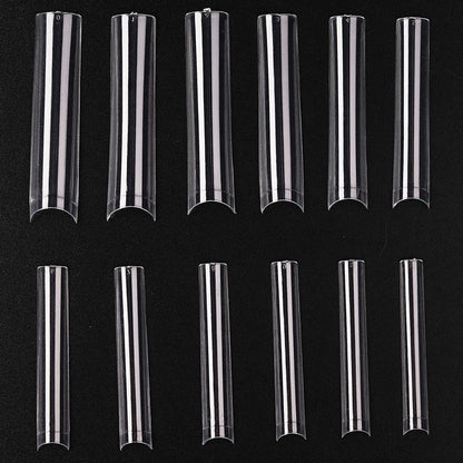 3XL Long Coffin/Square Acrylic False Nail Tip Half Cover C Curved Straight Nail Tips Manicure Nail Art Decoration ToolFake Nails