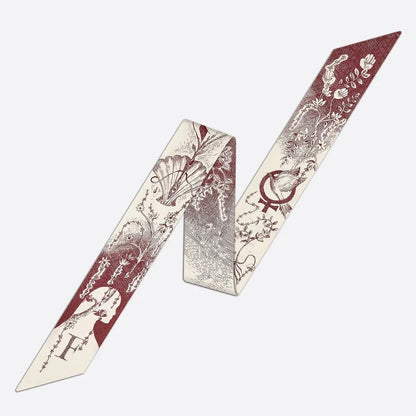 26 Letters Tarot Constellation Bag Scarf Twill Silk Scarves Women New Neckerchief Hair Headbands
