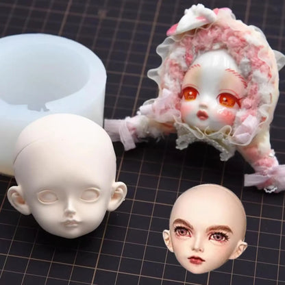 3D Baby Face Silicone Molds Human Facial Mould DIY Doll Modified Polymer Clay Fondant Cake Decor Action figure Handmade Mold
