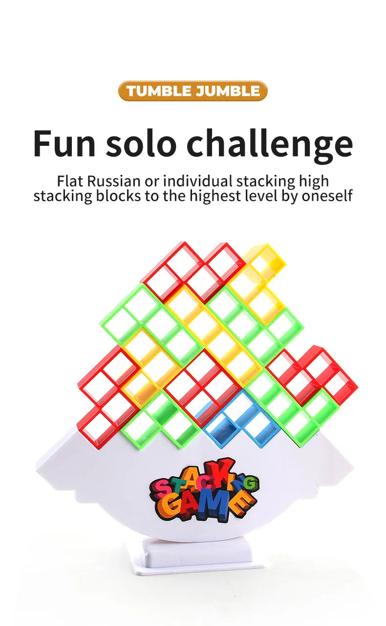 Stacking Game Dinosaur building blocks party game toy Stacked High Tetris Block Desktop Balance Block Stacked Puzzle Board Game