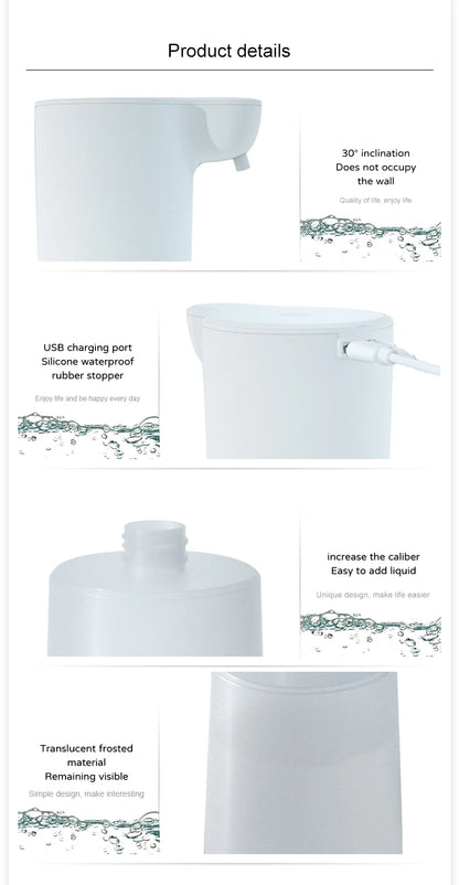 Touchless Smart Infrared Automatic Foam Soap Dispenser USB Induction Hand Cleaning Foam Machine For Kitchen Bathroom