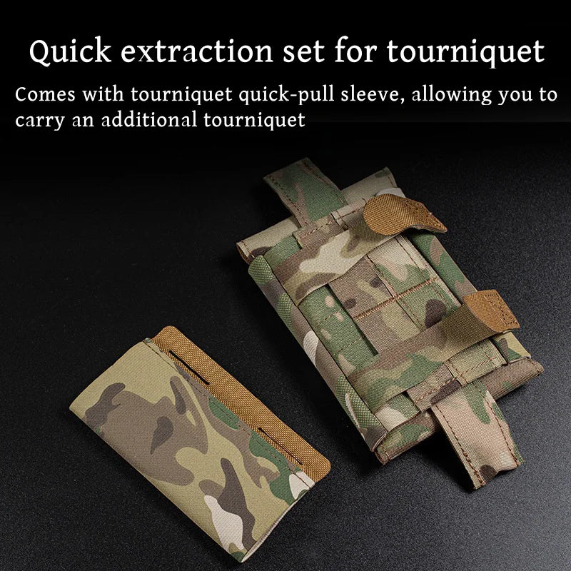 Micro trauma first aid kit, storage bag, trauma survival kit accessories