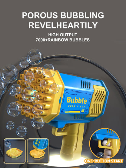 40 hole handheld massive foaming space light bubble machine electric children's toys without battery without bubble water