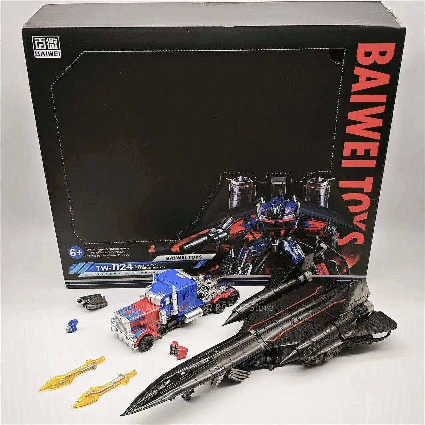 [IN STOCK] BAIWEI Transformation TW-1124 TW1124 Jetfire Skyfire OP Commander KO SS Movie Robot Action Figure