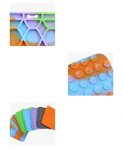 Pet Lick Silicone Mat Pet Slow Food Plate Dog Bathing Distraction Silicone Dog Sucker Food Training Dog Feeder Supplies for Dogs