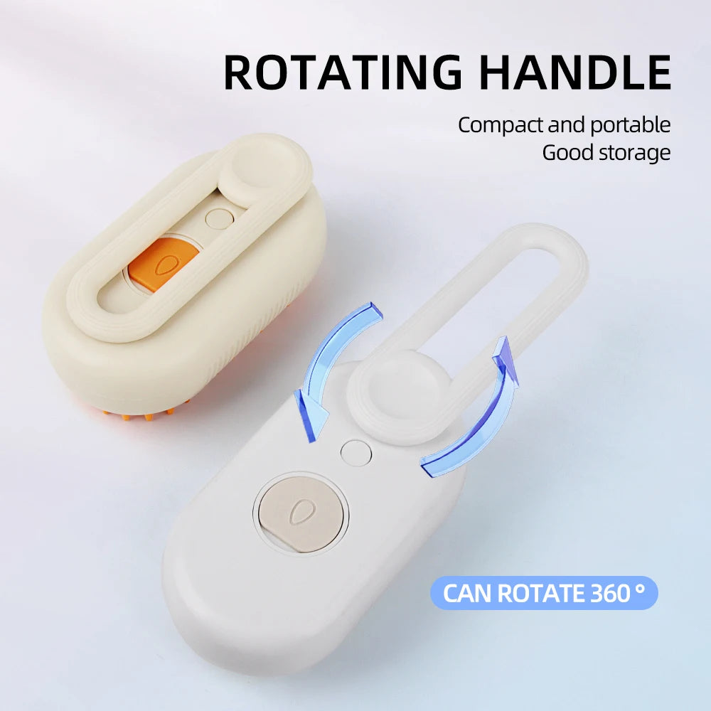Rechargeable Pet Spray Brush for Long Hair Animals Cat Dog Massage Comb Steam Cleaning Hair Stuff mascotas Grooming Accessories
