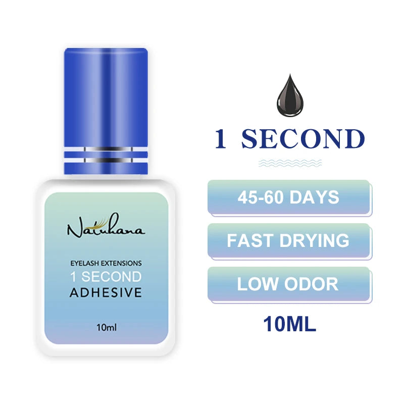 NATUHANA 5ml Professional Eyelash Extension Glue Fast Drying Strong Hold Low Smell Long Retention False Lash Adhesive
