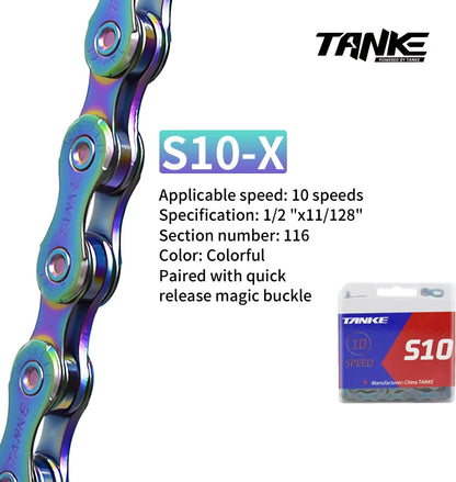 TANKE Bike Chain S8 S9 S10 S11 S12 MTB Road Bicycle Chains,Variable Speed Chain 116/126L High Quality Current Cycling Accessorie