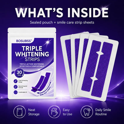 16/8/4pcsWhitening Strips for Teeth, At-Home Smile Care Strips, Easy-Use Oral Beauty Strips for Daily Routine, Bright Smile Appe
