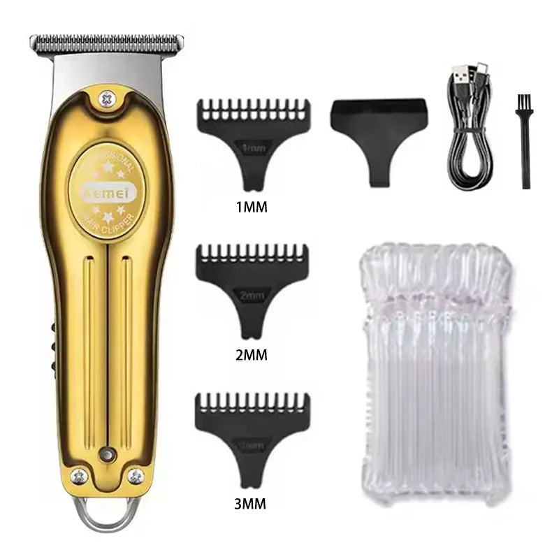 Kemei KM-679 Professional Hair Trimmer Electric Hair Clipper Men's Rechargeable Barber Cordless Cutting Machine for Bareheaded