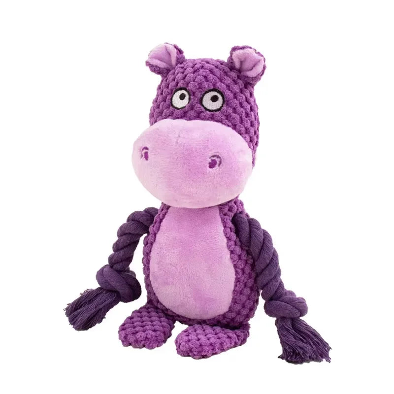 Stuffed Raw Small Dog Plush Interactive Toys Indestructible Bite Resistant Sound Puppy Toys Squeaky Dogs Rattle For Pet Supplies