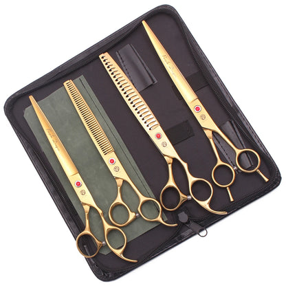 Dog Grooming Scissors Purple Dragon Stainless Gold Professional Dog Shears Scissors To Cut Dog Hair Pet Curved Shears Z3005A