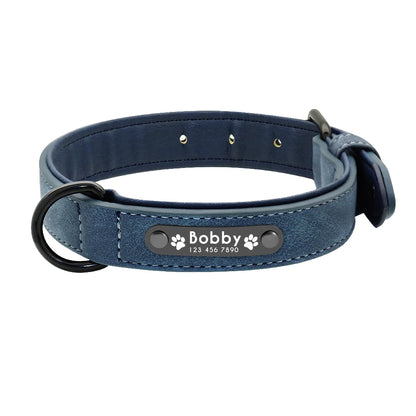 Custom Leather Dog Collar Leash Personalized Pet Collars and Leash Set Durable Leather Collar Lead for Small Medium Large Dogs
