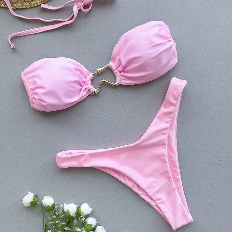 Summer Sexy Bikinis Swimsuits Women Swimwear Push Up Female Beach Swim Wear Bathing Suits Brazilian Bikini Set Pool Bather 2026