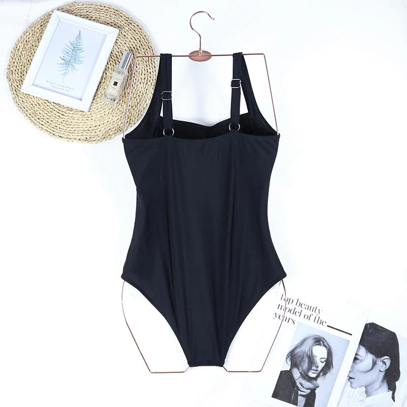 2024 One Piece Swimsuit Sexy Plus Size Swimwear Women Tummy Control Beach Wear for Bathing Suits Monokini Maillot De Bain Female