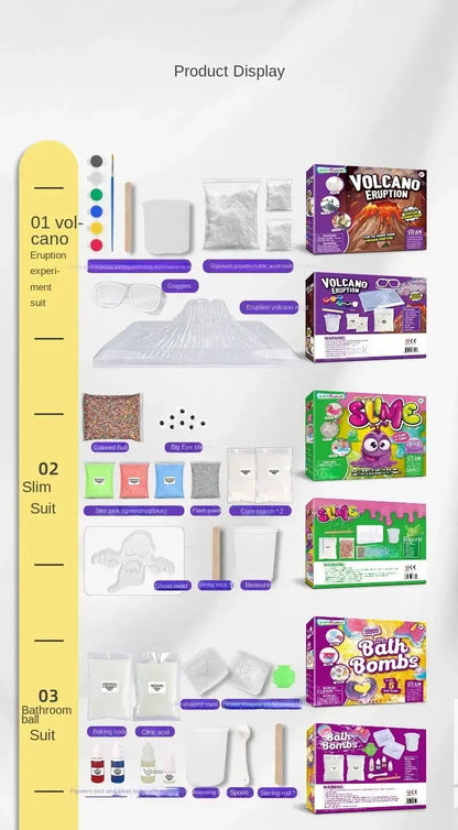 9 SET Science Experiment Kit Magic Science TOY Handmade DIY Soap Puzzle STEM TOYS for Kids Funny Science experiment Explore Gift