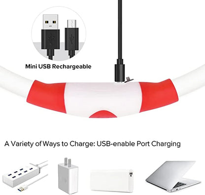 USB Charging Necklace Led Luminous Dog Collar Light , Flashing DIY Glowing Safety Anti Lost Cat Dogs Collar Accessories Supplies