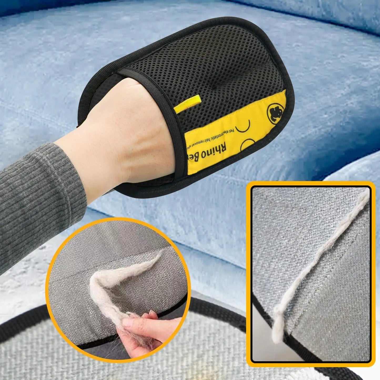 1 Pair Static Removal Gloves For Pet Hair Pet Static Hair Removal Gloves Home Efficient Reusable Shedding Mitt Grooming Brushes