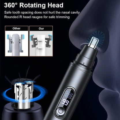 Nose Hair Trimmer Mini Portable Electric Nose Hair Clipper Rechargeable Automatic Shaving Nose Eyebrow Ear Painless Hair Remover