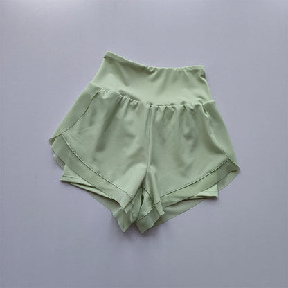 Summer Women's Sports Shorts Mesh 2 In 1 Quick-dry Yoga Shorts Breathable Fitness Shorts High Waist Fitness Running Shorts
