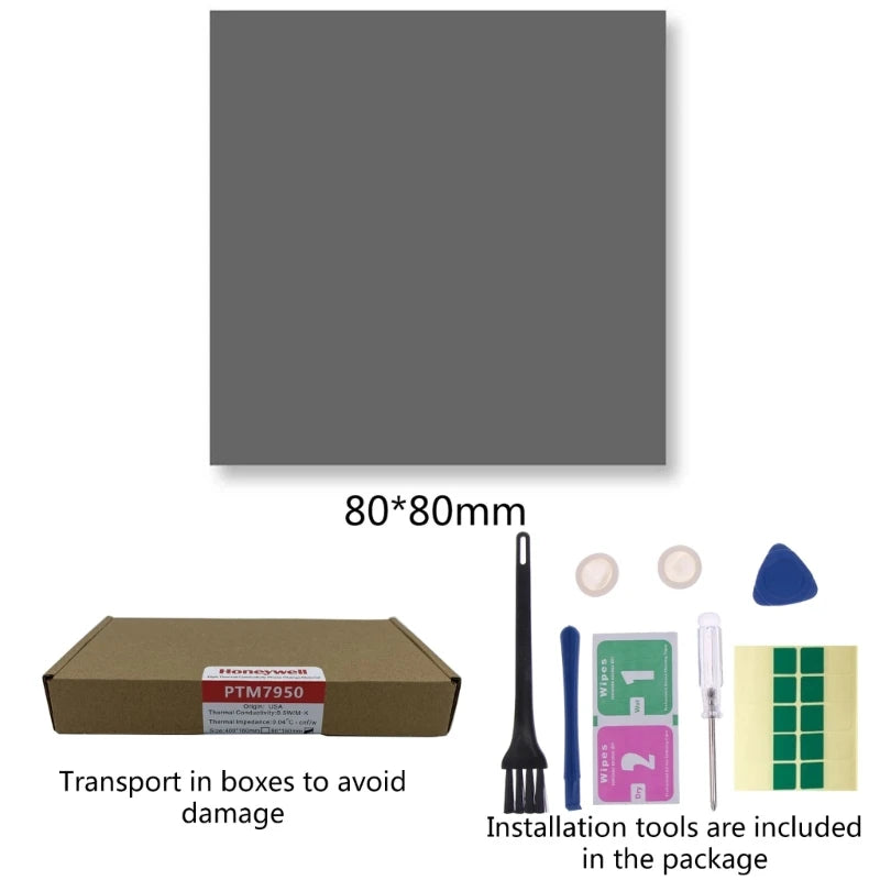 Thermal Conductive 8.5W Pad -Honeywell PTM7950 Phase Change Silicone Pad Sheet Laptop CPU GPU Silicone Grease Pad