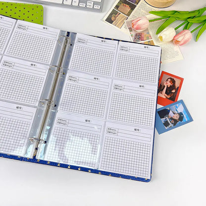 A4 Clear 10 Pcs Photo Album Refill Pages File Protector 4/11 Holes 6×4 8×10 4/11 Ring Binder Photocards Postcard Card Notebook