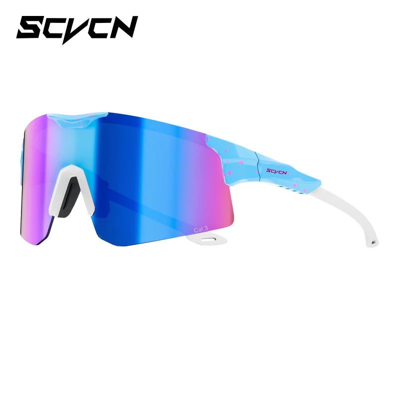 SCVCN Photochromic Cycling Glasses for Men Women Outdoor Sports Bicycle Sunglasses MTB Mountain Bike Goggles Road Eyewear UV400