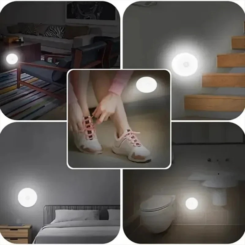 LED Night Light USB Charging Intelligent Human Induction For Bedside Cabinet Home Wardrobe Motion Sensor Light Led Lamp