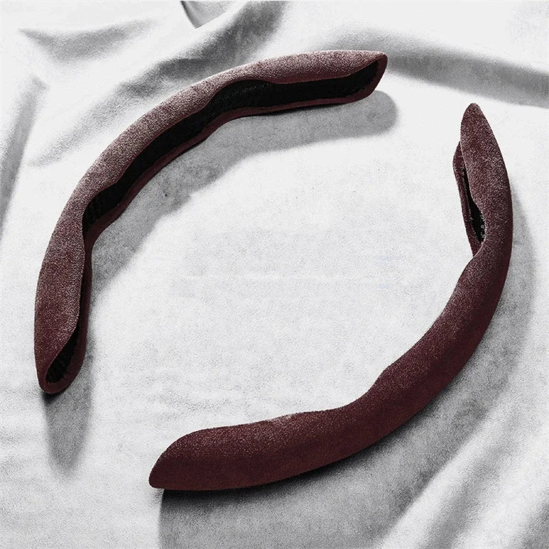 Suede Universal 38CM Car Steering Wheel Booster Cover Non-Slip Auto Interior Steer Protector Decoration Accessories