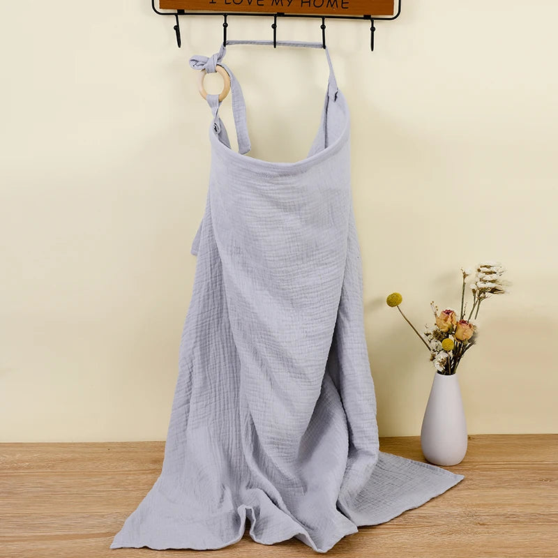 100% Cotton Mother Outing Breastfeeding Cover Muslin Baby Feeding Nursing Shawl Adjustable Privacy Apron Stroller Blanket