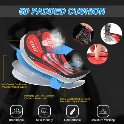 X-TIGER Cycling Shorts Breathable Mesh Cycling Underwear Gel Pad Shockproof MTB Bike Shorts Bicycle Underwear
