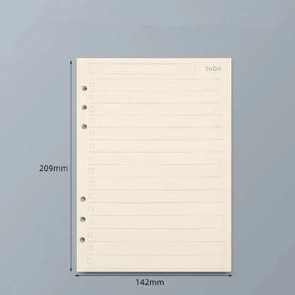 45 Sheets A5 A6 A7 Loose Leaf Notebook Refill Spiral Binder Inner Page Line Blank craft  Grid Inside Paper Stationery