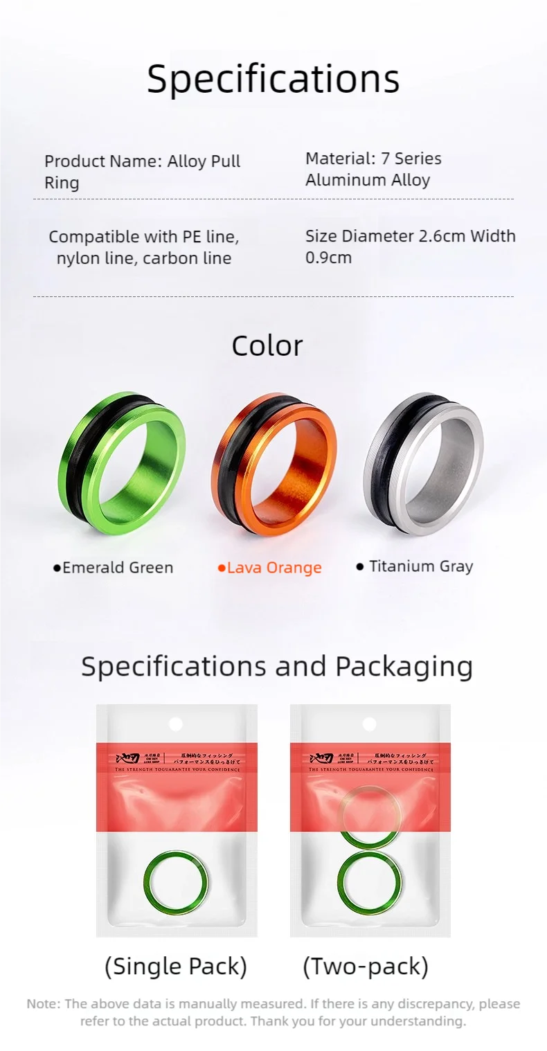 1pc/2pcs Alloy cable ring Fast line cutting Anti-slip Protect hands/fishing reel Tighten the leader knot fishing tools