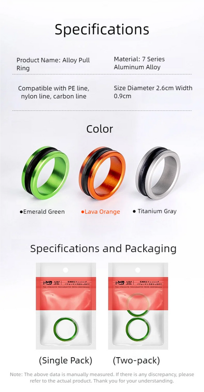 1pc/2pcs Alloy cable ring Fast line cutting Anti-slip Protect hands/fishing reel Tighten the leader knot fishing tools
