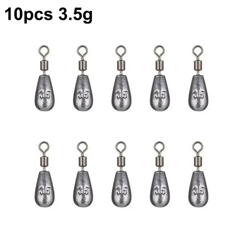 Quick Release Fishing Weight Sinker 10Pcs10g Soft Bait Sinker Bass Fishing Tackle Accessories Line Sinkers Hook Connector
