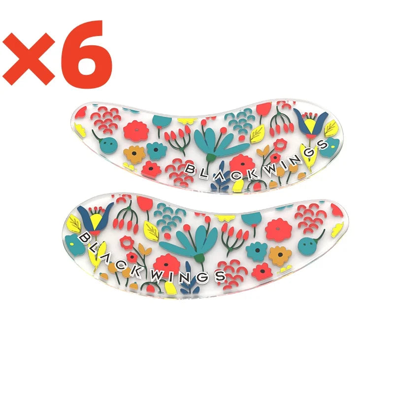 Blackwings 6 pairs of silicone eye patches are suitable for dark circles and puffy, reusable female cooling gel eye mask.