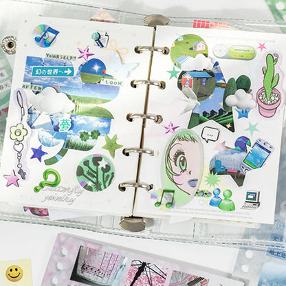 2Style 30 pieces/bag Time Reshaping Cut Film Coil Sticker Book Handbook Material Sticker DIY Photo Frame Scrapbook Notebook Cup