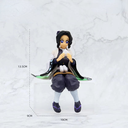 10-15cm Anime Demon Slayer Figure Kamado Tanjirou Nezuko Sitting Posture Action Figure PVC Model Doll Collection Toy Gift Kids