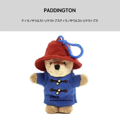New Cute Paddington Bear Plush Doll Key Chain Chain School Bag Pendant Accessories Small Pendant Children's Plush Toy 11x4x2cm