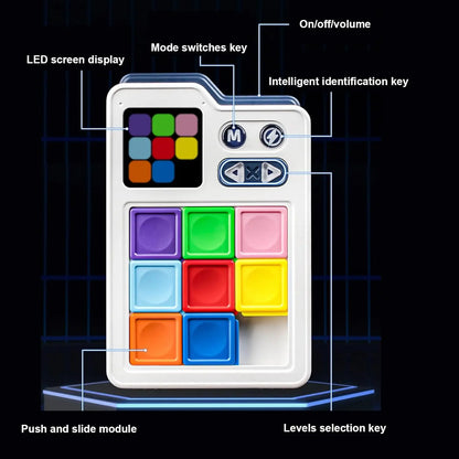 Huarong road LCD Sliding Magnetic Thinking Logic Electronic Puzzle Building Blocks Puzzle Stress Relieving Toy gifts for kids
