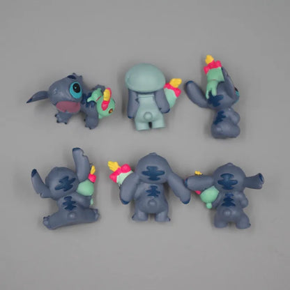 1set Stitch Cartoon Toy Doll Have 6 Different Dolls Give Away Boyfriend Anime Doll Necklace Pendant Birthday Gift Christmas Gift