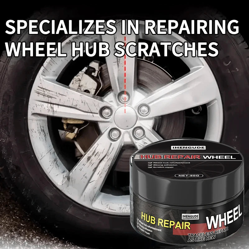 Universal Wheel Hub Repair Kit - Alloy Wheel Scratch Repair Tool, Car Scratch Repair Wax, Scratch Remover and Oxidation Cleaning Repair Paste